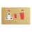 Contactum Lyric 45A 2-Gang DP Cooker Switch & 13A DP Switched Socket Brushed Brass with Neon with White Inserts