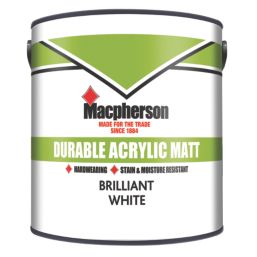 Macpherson 2.5Ltr Brilliant White Matt Emulsion Wall & Ceiling Paint