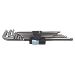 Wera 3950/9 PKL Metric Hex Plus & Long Ball End L Key Set 9 Pieces