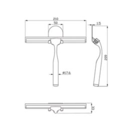 Swirl Caldew Shower Squeegee with Hook