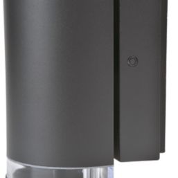 Lutec Focus Outdoor Wall Light With Photocell Dark Grey