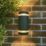 Lutec Focus Outdoor Wall Light With Photocell Dark Grey