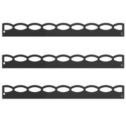 Apollo Metal Lawn Edge Kit (Cutout) Matt Black Powder Coated 0.91m