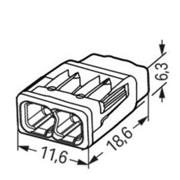 Wago 2773-402 32A 2-Way Push-Wire Connectors 120 Pack