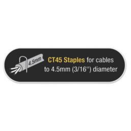 Tacwise CT-45 White Cable Tacker Staples Galvanised 10mm x 6.3mm 5000 Pack
