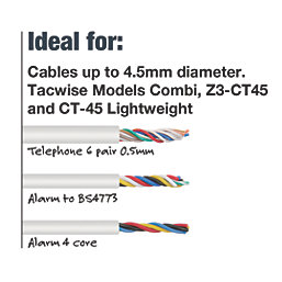 Tacwise CT-45 White Cable Tacker Staples Galvanised 10mm x 6.3mm 5000 Pack