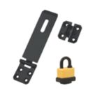 Hardware Solutions Hasp & Staple Black 160mm