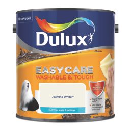Dulux EasyCare Washable & Tough 2.5Ltr Jasmine White Matt Emulsion  Paint