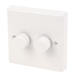 Varilight V-Dim 2-Gang 2-Way  Dimmer Switch  White