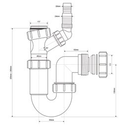 McAlpine WM15 Appliance Trap White 40mm