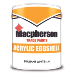 Macpherson 2.5Ltr Brilliant White Acrylic Eggshell Trim Wood & Metal Paint