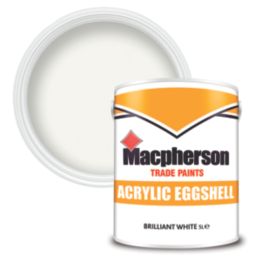 Macpherson 2.5Ltr Brilliant White Acrylic Eggshell Trim Wood & Metal Paint