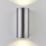 LAP  Outdoor Up & Down Wall Light Brushed Aluminium