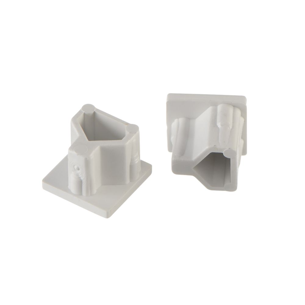 Deta TTE Mini Trunking End Cap 16mm x 16mm 2 Pack Screwfix
