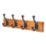 Essentials 4-Hook Rail Pine 458mm x 134mm