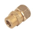Flomasta  Brass Compression Adapting Male Coupler 10mm x 3/8"
