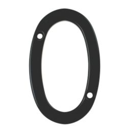 Fab & Fix Door Numeral 0 Black 80mm
