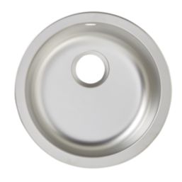Essentials  1 Bowl Stainless Steel Round Kitchen Sink 450mm x 450mm