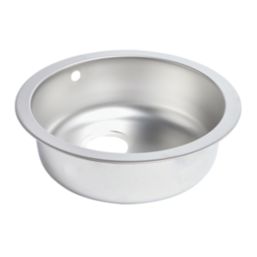 Essentials  1 Bowl Stainless Steel Round Kitchen Sink 450mm x 450mm