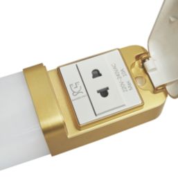 Spa  Single Voltage LED Shaver Light Brass 10W 1000lm