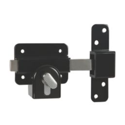 GateMate Black Euro Profile Long Throw Lock with Thumbturn 70mm