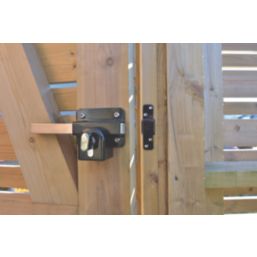 GateMate Black Euro Profile Long Throw Lock with Thumbturn 70mm