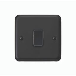 MK Contoura 10A 1-Gang Intermediate Switch Black with Colour-Matched Inserts