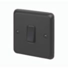 MK Contoura 10A 1-Gang Intermediate Switch Black with Colour-Matched Inserts
