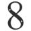 Fab & Fix Door Numeral 8 Black 80mm