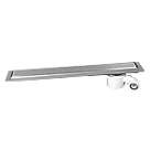 McAlpine CD800-SQ Channel Drain With Grid Brushed Stainless Steel 810mm x 150mm