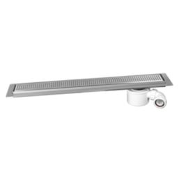 McAlpine CD800-SQ Channel Drain With Grid Brushed Stainless Steel 810mm x 150mm