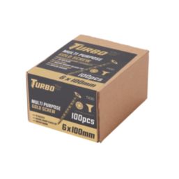 Turbo TX  TX Double-Countersunk  Multipurpose Screws 6mm x 100mm 100 Pack