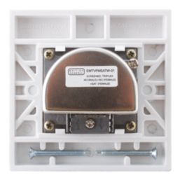 British General 900 Series 1-Gang Triplex Multimedia Socket White