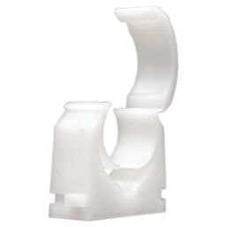Talon  28mm Hinged Pipe Clips White 50 Pack