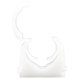Talon  28mm Hinged Pipe Clips White 50 Pack
