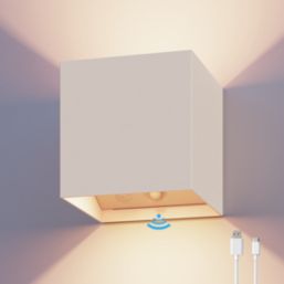 Calex Volterra Indoor & Outdoor Rechargeable LED Up & Downlight With PIR Sensor White 170lm