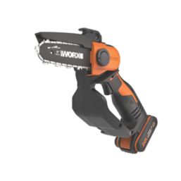Worx WG324E 20V 1 x 2.0Ah Lithium PowerShare  Cordless 12cm Pruning Chainsaw