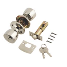 ERA 166-61 Ball Mortice Knob Set Polished Chrome 67mm