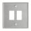 Contactum iConic 2-Module Grid Faceplate Brushed Steel