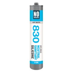 No Nonsense 830 Anti-Mould Neutral Sanitary Silicone Sealant Off-White 310ml