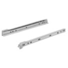 Essentials Silver Bottom Fix Self-Closing Roller Drawer Runners 400mm 2 Pack