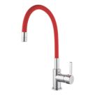 Piasa   Pull-Out Spray Mixer Kitchen Tap Chrome & Red