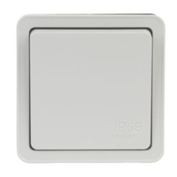 Hager Sollysta WXPPS12 IP66 10AX 1-Gang 1-Way Weatherproof Outdoor 2-Way Switch