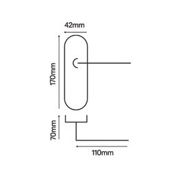 Smith & Locke Corfe Fire Rated Latch Lever Door Handles Pair Polished Chrome