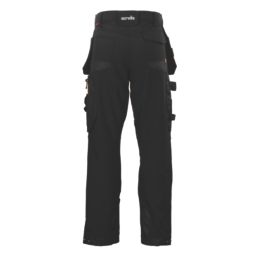 Scruffs Pro Flex Plus Holster Work Trousers Black 40" W 32" L