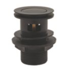 Highlife Bathrooms Slotted Pop Up Mini Basin Waste Matt Black 60mm