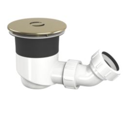 Top-Fix  Shower Waste Brushed brass 90mm