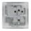 British General Nexus Metal 13A 1-Gang SP Switched Plug Socket Brushed Steel  with Graphite Inserts