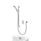 Aqualisa Visage Q Gravity-Pumped Rear-Fed Chrome Thermostatic Dual Outlet Concealed Smart Shower with Adjustable Head & Bath Filler