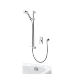 Aqualisa Visage Q Gravity-Pumped Rear-Fed Chrome Thermostatic Dual Outlet Concealed Smart Shower with Adjustable Head & Bath Filler